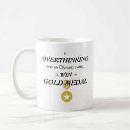Overdenkende goudmedaille koffiemok
