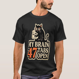 Overdenkende Kat Grappig Meme T-Shirt
