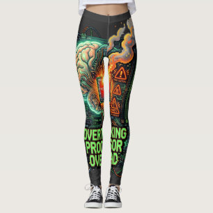 Overdenkende Processor Overbelasting Grappige Tech Leggings