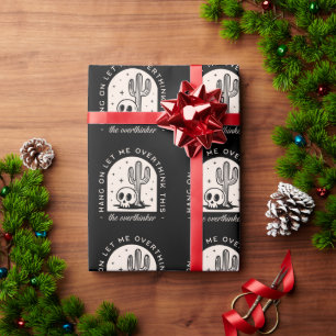 Overdenker introvert donkere humor hekserig zwart cadeaupapier