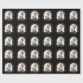 Overdenker introvert donkere humor hekserig zwart cadeaupapier (Vlak)