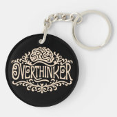 Overdenker overdenkend brein sleutelhanger (Achterkant)