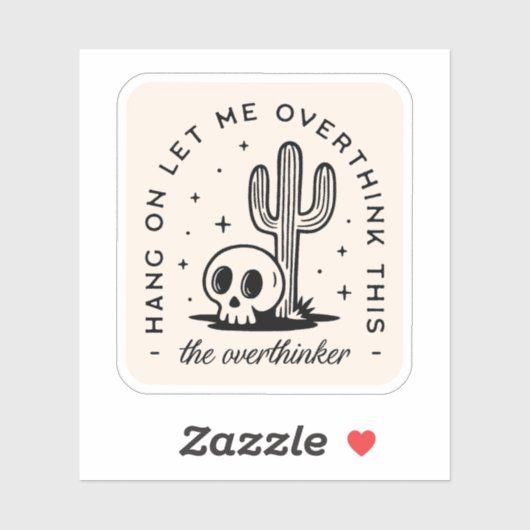 Overdenker overdenkt grappige citaten sticker (Vel)