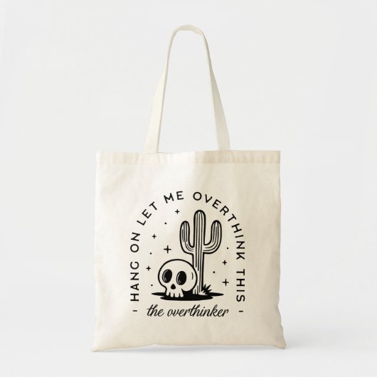 Overdenker overdenkt grappige citaten tote bag (Voorkant)