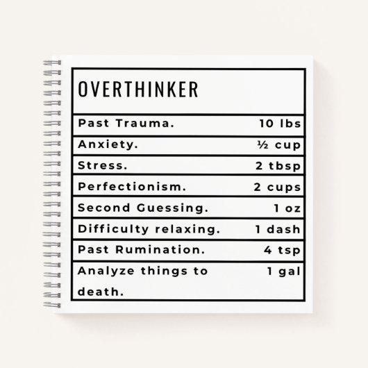 Overdenker recept notitieboek (Voorkant)