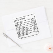 Overdenker recept vierkante sticker (Envelop)