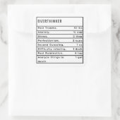 Overdenker recept vierkante sticker (Tas)