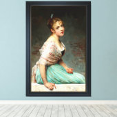 Overdenking door Eugene de Blaas Canvas Afdruk (Insitu (Houten vloer))