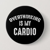 Overdenking is mijn hart ronde button 7,6 cm (Voorkant)