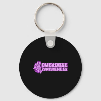 Overdose Awareness Purple Ribbon Drug Addiction 32 Sleutelhanger
