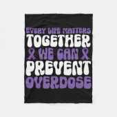 Overdose Awareness – We Can Prevent Overdose  Fleece Deken (Voorkant)