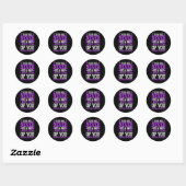 Overdosering Bewustheid Paars Lint Denk aan uw gen Ronde Sticker (Vel)