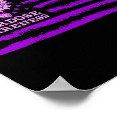 Overdosering Bewustmaking Koolstofvlag Poster (Hoek)