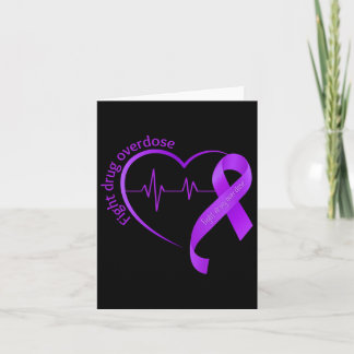 Overdosering Bewustmaking Paars Ribbon-geneesmidde Kaart