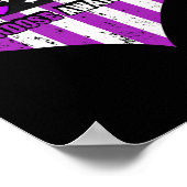 Overdosering Bewustmaking Paars Ribbon-geneesmidde Poster (Hoek)