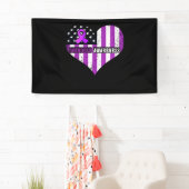 Overdosering Bewustmaking Paars Ribbon-geneesmidde Spandoek (Insitu)