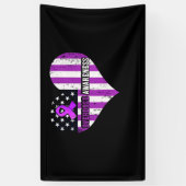 Overdosering Bewustmaking Paars Ribbon-geneesmidde Spandoek (Verticaal)