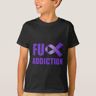 Overdosering Bewustzijnsdag Paars Ribbon FU Addica T-shirt