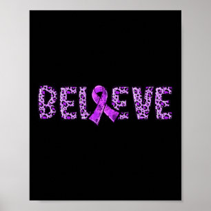 Overdosering Leopard - Paarse lintondersteuning Poster