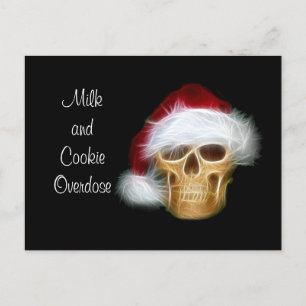 Overdosering van melk en koekjes briefkaart