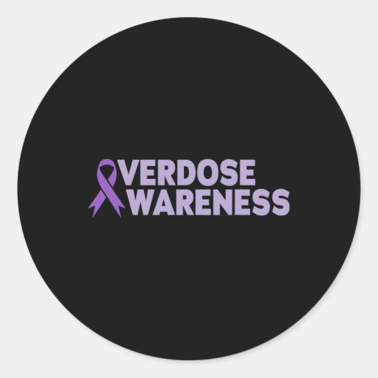 Overdosis Awareness Addiction Recovery Ronde Sticker (Voorkant)