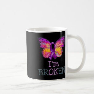 Overdosis Bewustheid Butterfly Paars Ribbon Ik ben Koffiemok