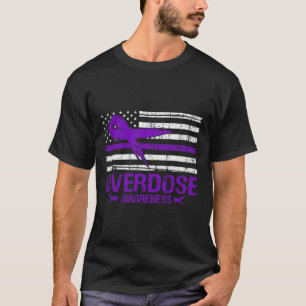 Overdosis Bewustmaking Dag Verenigde Staten Amerik T-shirt