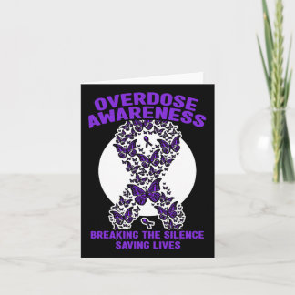 Overdosis Bewustzijn Paarse Lint Drugsverslaving 1 Kaart