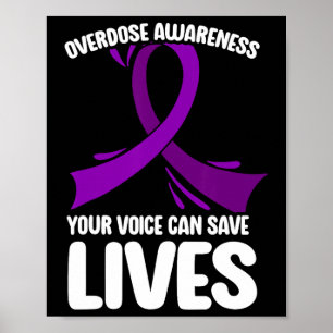 Overdosis Bewustzijn Paarse Lint Drugsverslaving 2 Poster