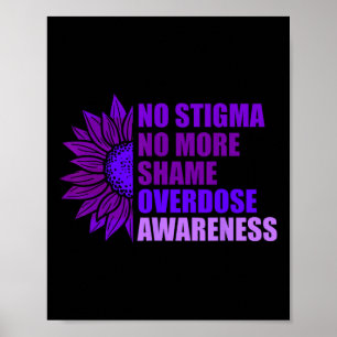 Overdosis bewustzijn Paarse Lint Drugsverslaving 3 Poster