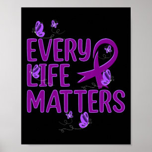 Overdosis Bewustzijn Paarse Lint Drugsverslaving 8 Poster