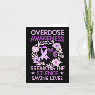 Overdosis bewustzijn T-shirt vrouwen paarse lint d Kaart