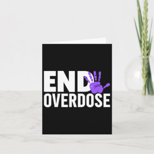 Overdosis bewustzijnsshirt - Stop Overdosis bewust Kaart