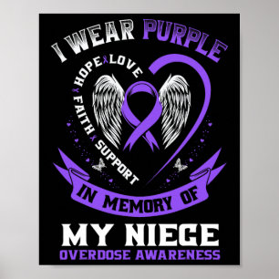 Overdosis bewustzijnsshirt ter nagedachtenis aan n poster