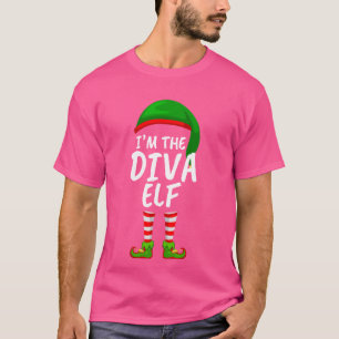 Overeenkomende Familie Ik Ben De Diva Elf Kerstmis T-shirt