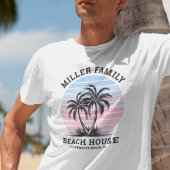 Overeenkomende familienaam Palm Tree Sunset Beach T-shirt