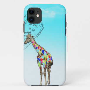 Overeenkomende giraf liefde hartelefoons iPhone 11 hoesje