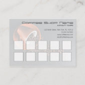 Overeenkomende koffiewinkel Loyalty Stamp Card (Achterkant)