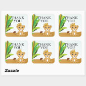 Overeenkomende Lion King-labels Vierkante Sticker (Vel)