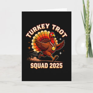 Overeenkomende Thanksgiving Running Trot Squad Tur Kaart