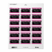 Overeenkomende zebraprintlabels etiket (Full Sheet)
