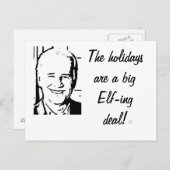 Overeenkomst van het Elf -elf-ing van Joe Biden de Feestdagenkaart (Voorkant / Achterkant)