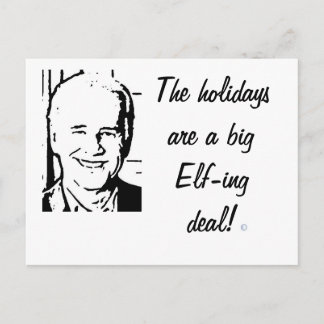 Overeenkomst van het Elf -elf-ing van Joe Biden de Feestdagenkaart