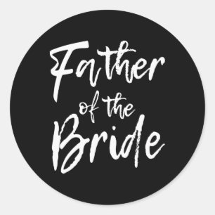 Overeenkomstige bruiloftsgroep voor familie vader ronde sticker