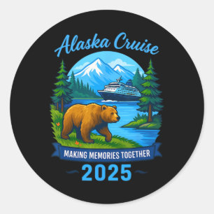 Overeenkomstige familie- en groeps-Alaskaanse Alas Ronde Sticker