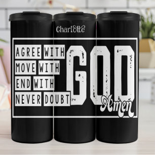 Overeenstemmen met God Bewegen met God Einde met G Thermosbeker