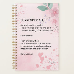 Overgave Alles - Motivatie empowerment gedicht Planner