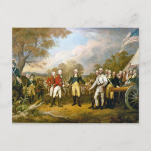 Overgave van generaal Burgoyne door John Trumbull Briefkaart