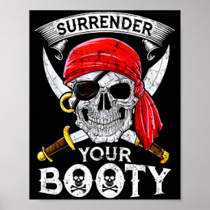 Overgeef je kont Tarief Schedel Grappige Jolly Rog Poster