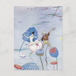 Overgehoord op een Salt Marsh Illustratie Briefkaart